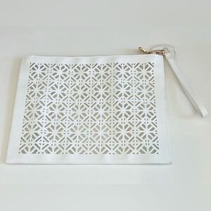Tory Burch White Clutch Bag